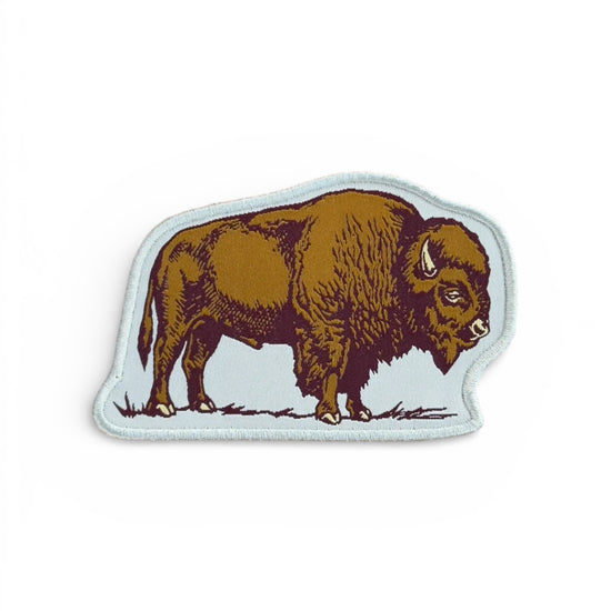 patch - iron-on woven - bison by counter couture