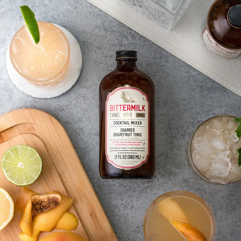 x-cocktail mixer - charred grapefruit tonic with sea salt by bittermilk