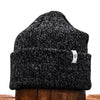 beanie - ragg wool - black melange by upstate sock