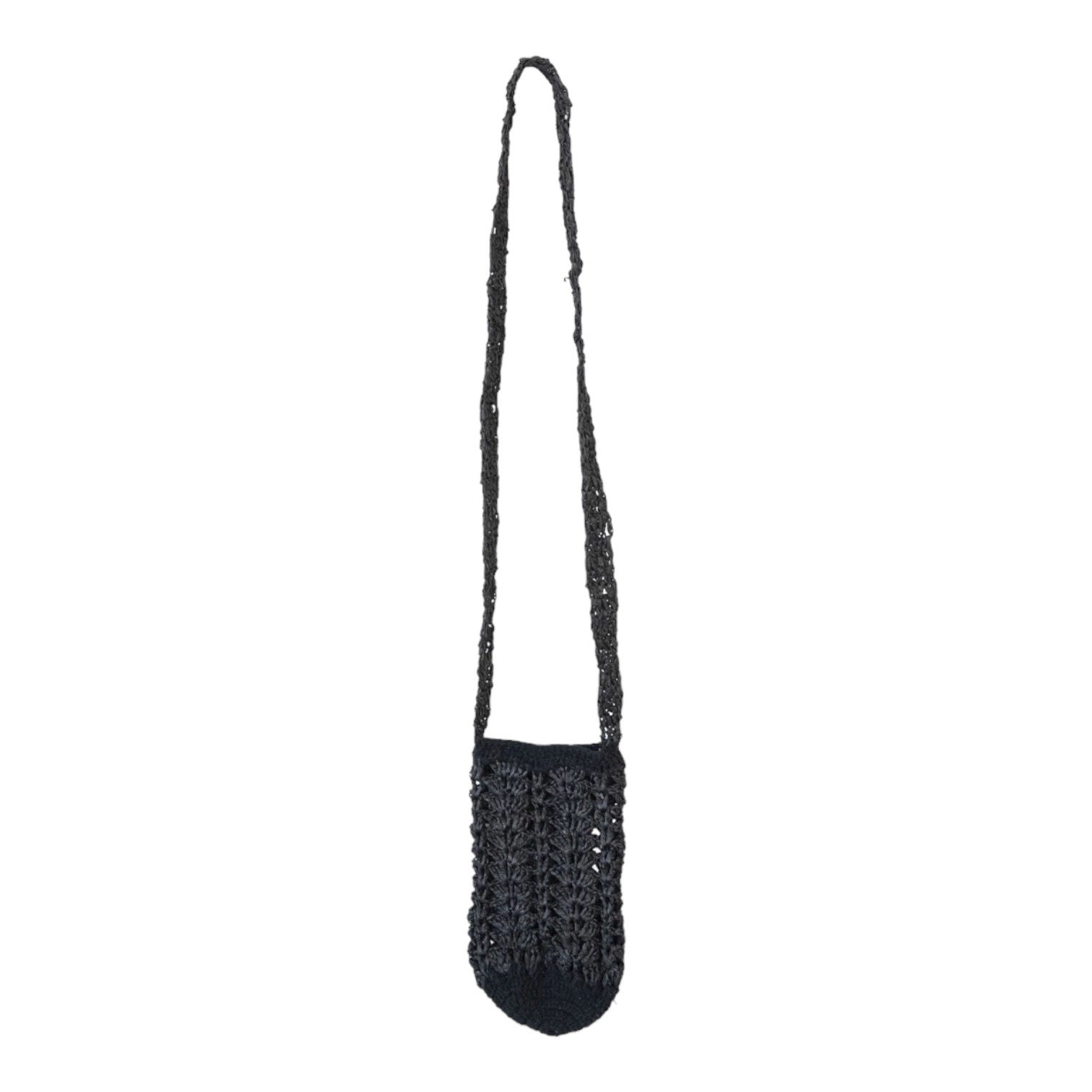 bottle bag - crochet raffia by creative co-op