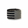stretch bracelet - horizon - black/white by ink + alloy