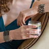 stretch bracelet - horizon - black/white by ink + alloy