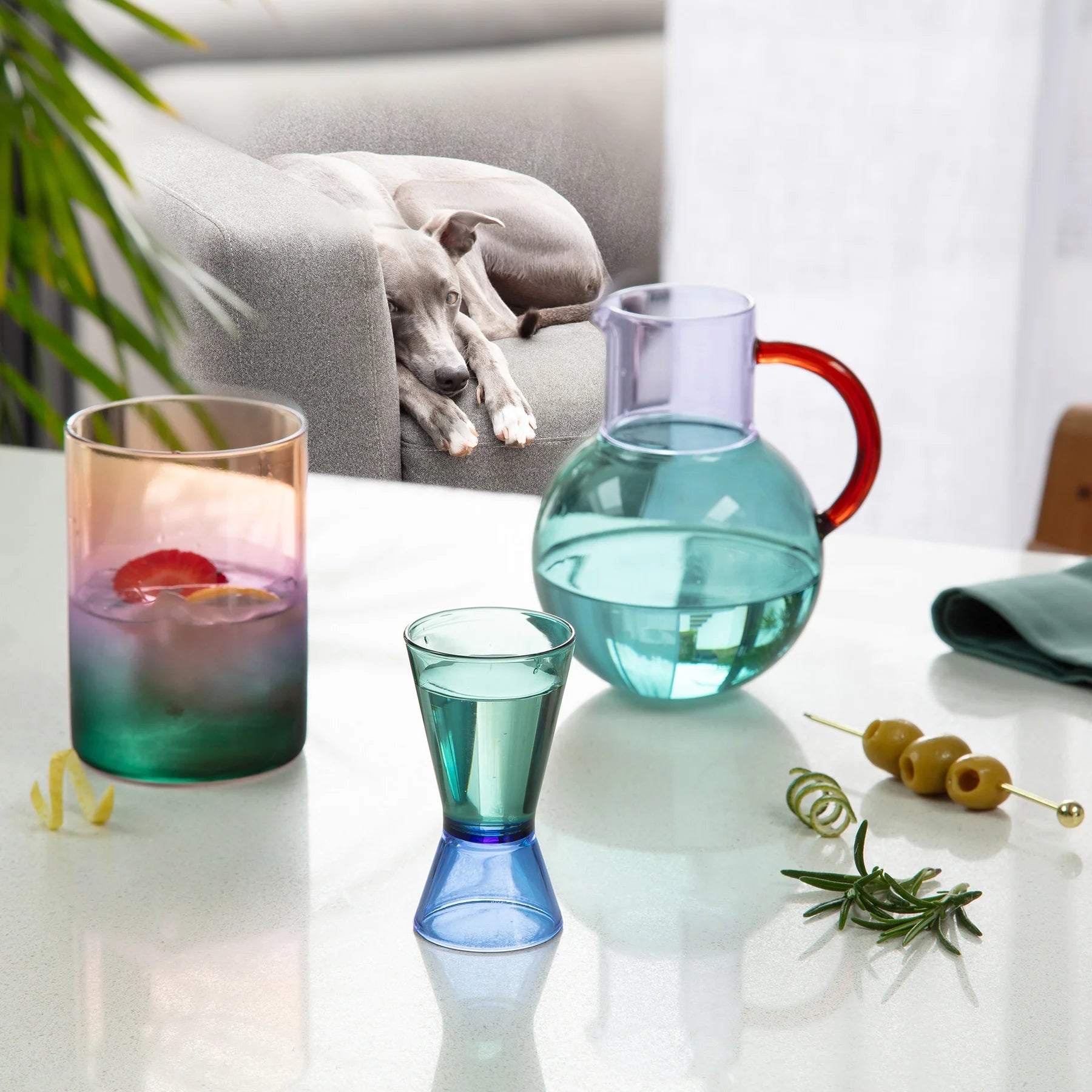 cocktail jigger - duo tone glass by block design