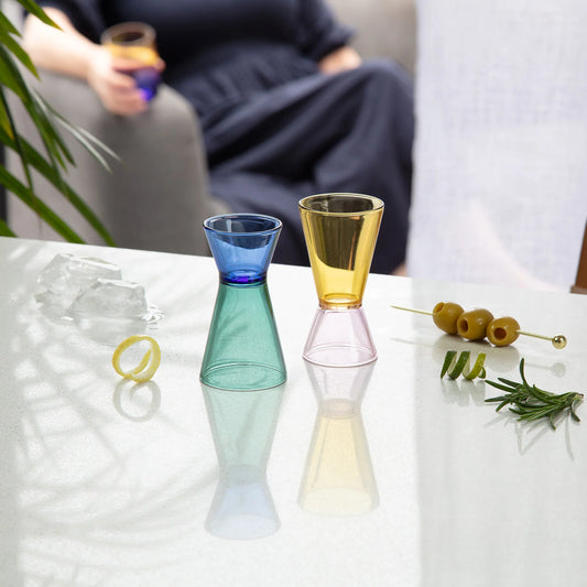 cocktail jigger - duo tone glass by block design