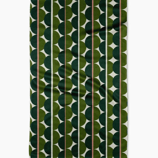 tea towel - microfiber - blockprint eclipse by geometry house