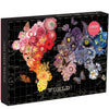 puzzle - 1000pc - full bloom world map by chronicle books