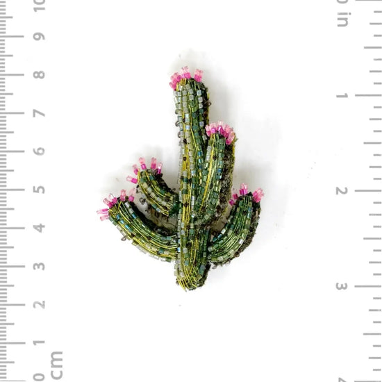 brooch pin - blooming desert cactus by trovelore