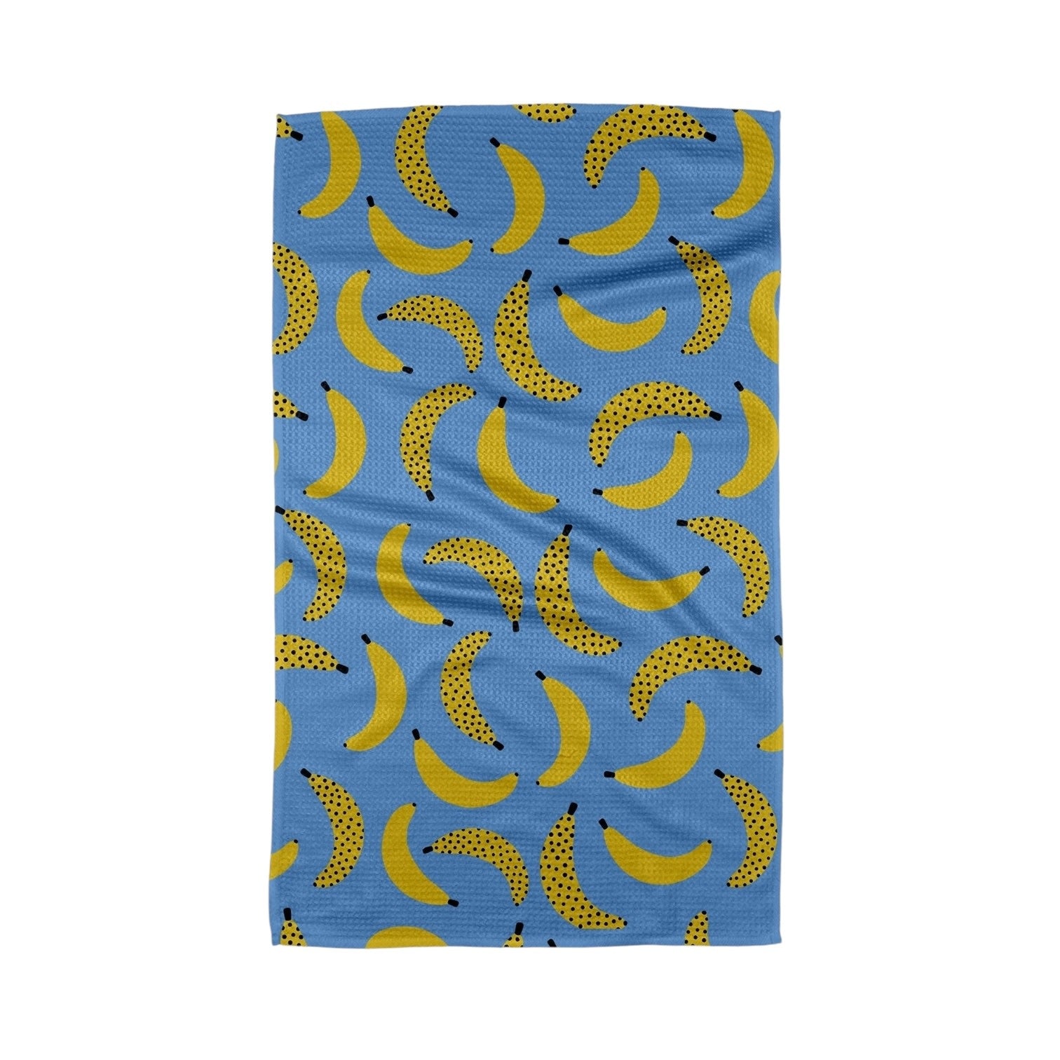 tea towel - microfiber - blue bananas by geometry house