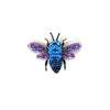 brooch pin - blue bumble bee by trovelore