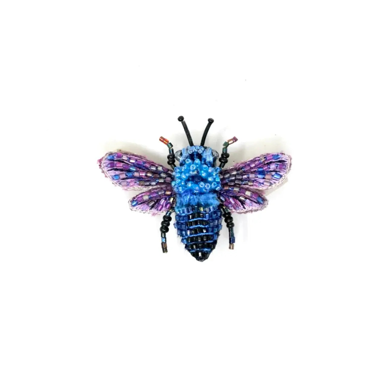 brooch pin - blue bumble bee by trovelore