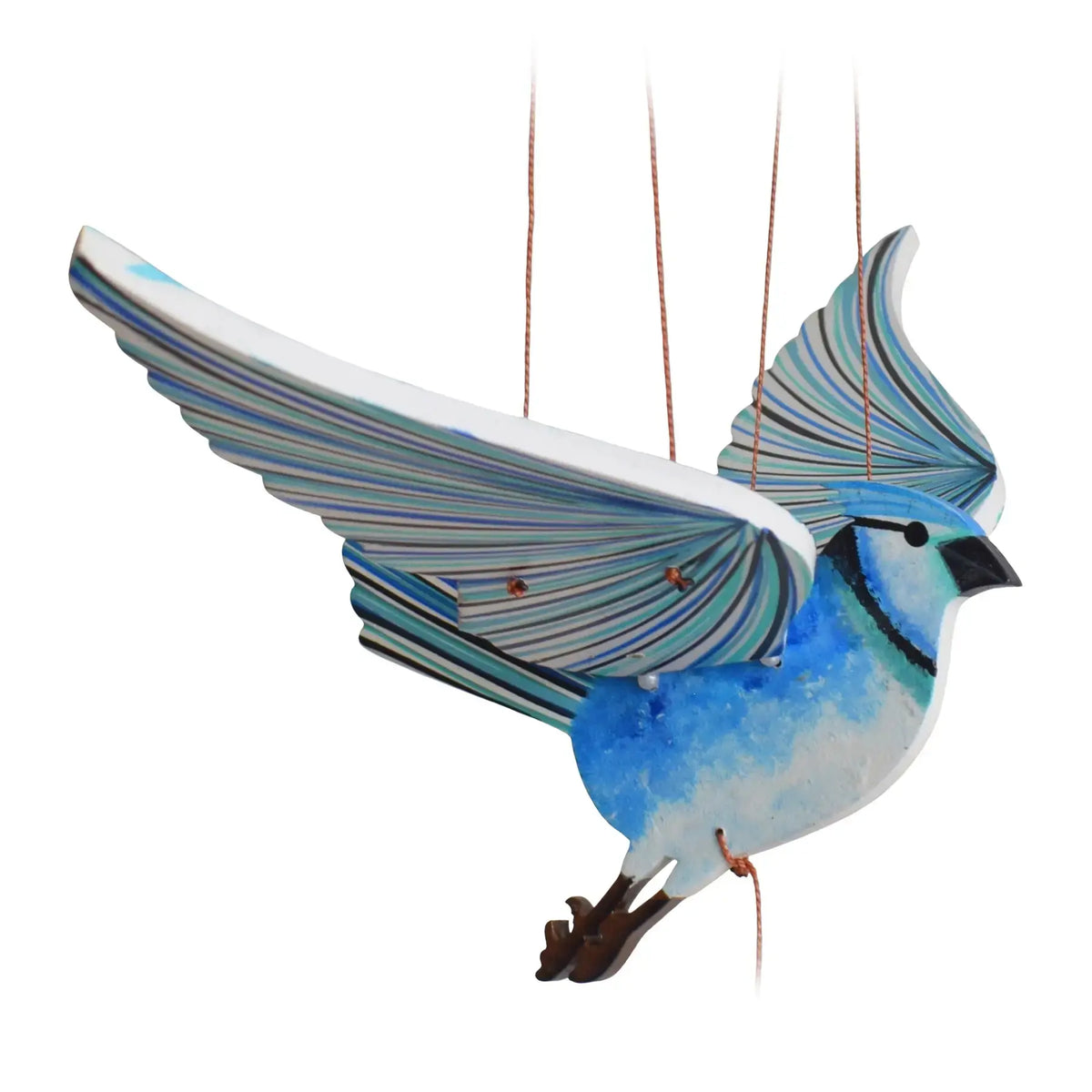 mobile - flying - blue jay by tulia's artisan gallery