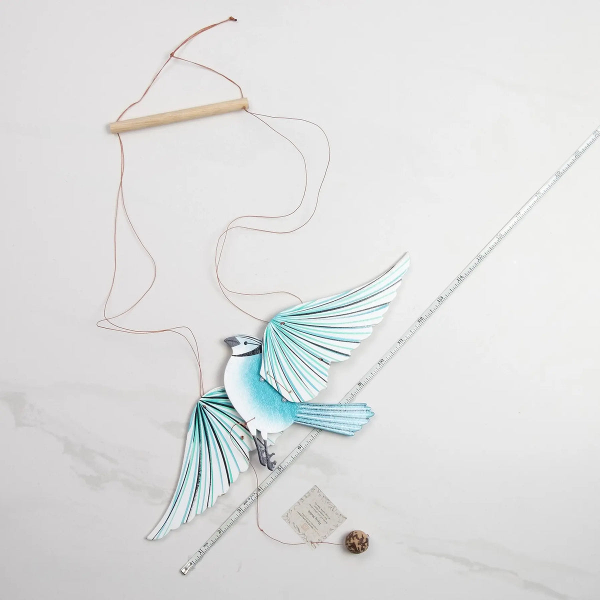 mobile - flying - blue jay by tulia's artisan gallery
