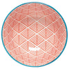 bowl - stamped 3.5" - blue red dash by now designs