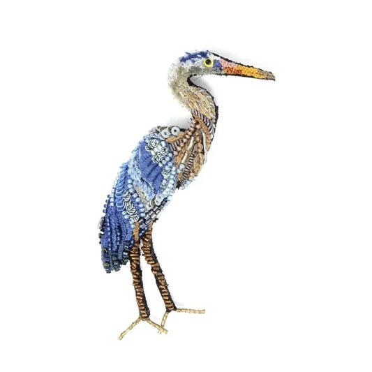 brooch pin - blue heron by trovelore