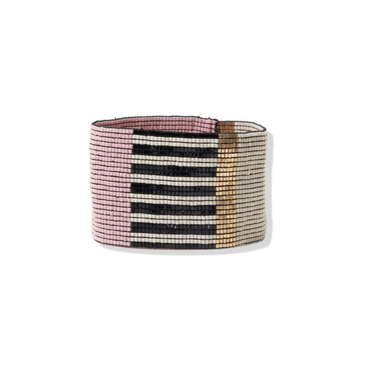 stretch bracelet - striped color block by ink + alloy