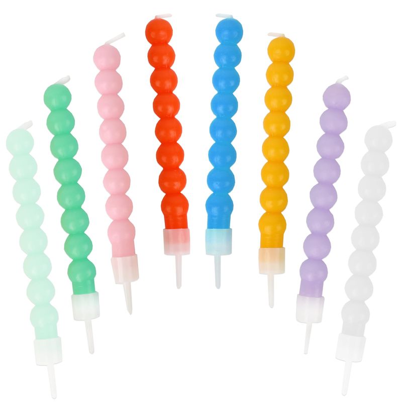 candles - bobble colorful - 8 pack by talking tables, usa