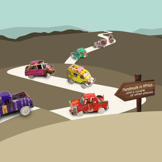 model cars - upcycled tin by steve parkes/the east africa co.