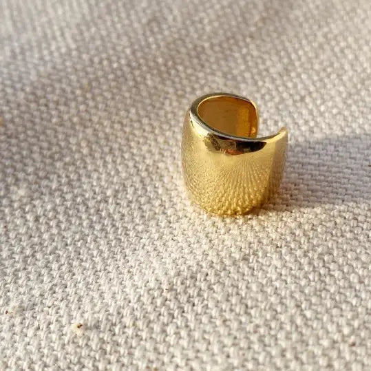 earrings - bold plain ear cuff - 18kgf by goldfi