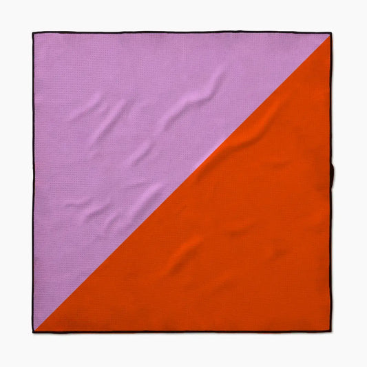dog towel - microfiber - bold horizon lavender/orange by geometry house
