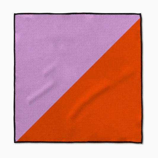 paw towel - microfiber - bold horizon lavender/orange by geometry house