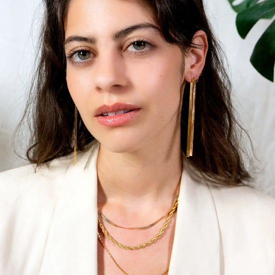 earrings - boogie nights - 18k gold plated by peter and june