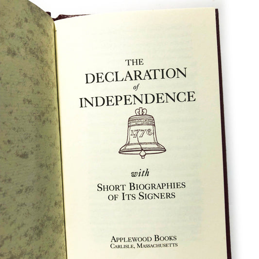 book - declaration of independence by applewood books