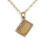 necklace - book charm - bronze gold fill by nina designs