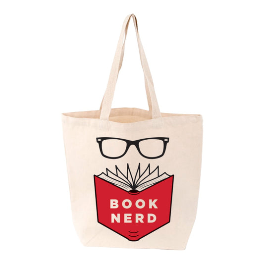 bag - canvas tote - book nerd by gibbs smith