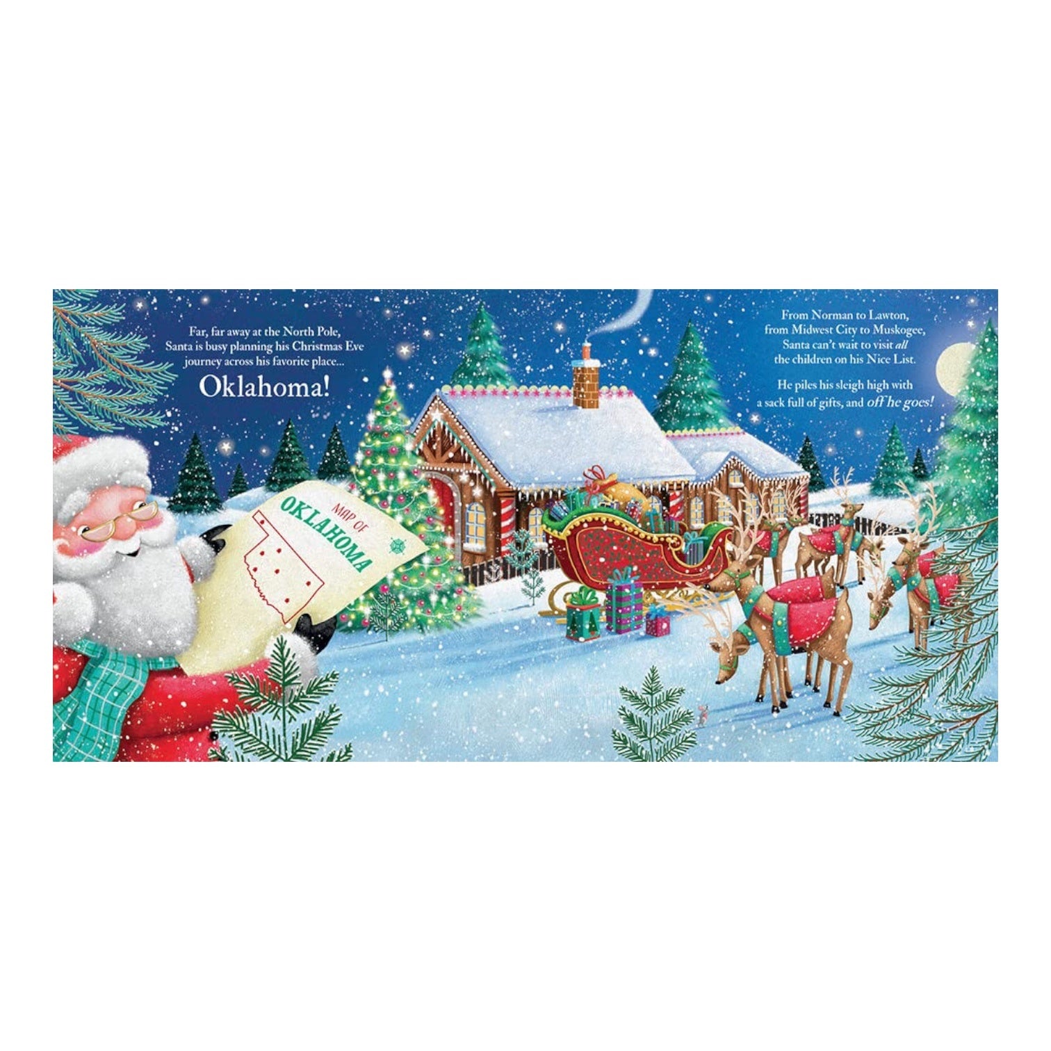 book - 'twas the night before christmas in oklahoma by sourcebooks