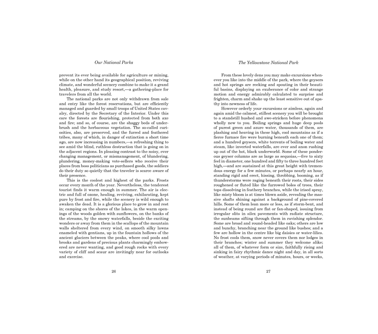 book - our national parks by gibbs smith