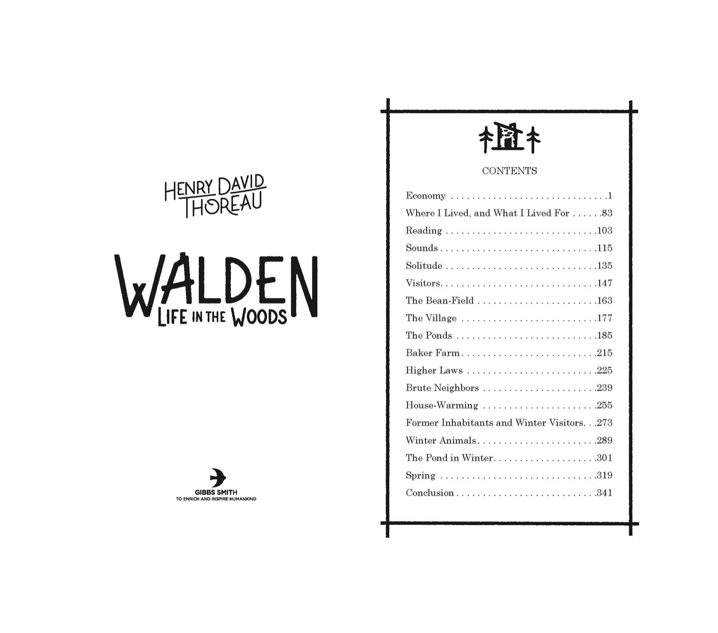 book - walden: life in the woods by gibbs smith