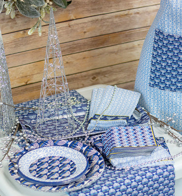 napkins - "festival of lights" - blue by boston international