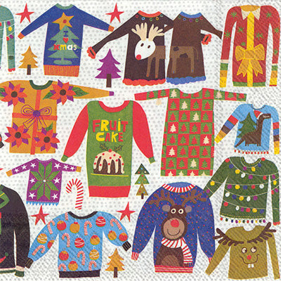 napkins - holiday cocktail - ugly christmas sweater by boston international