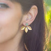 earrings - jackets - botanical - aventurine by peter and june