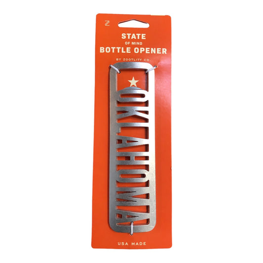 bottle opener - aluminum - oklahoma by zootility tools