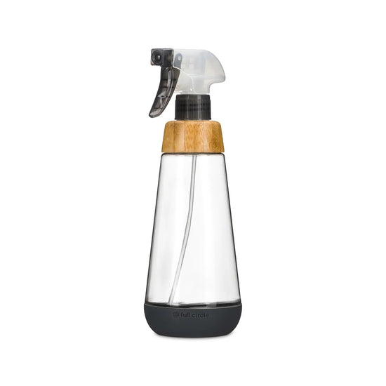 spray bottle - silicone + glass - gray by full circle home