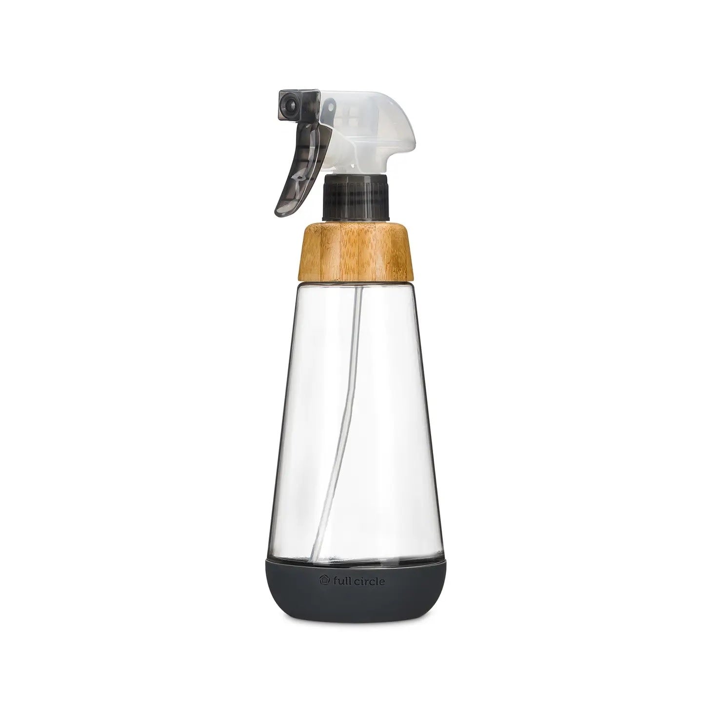 spray bottle - silicone + glass - gray by full circle home