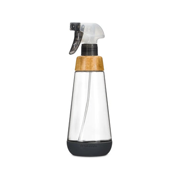 spray bottle - silicone + glass - gray by full circle home
