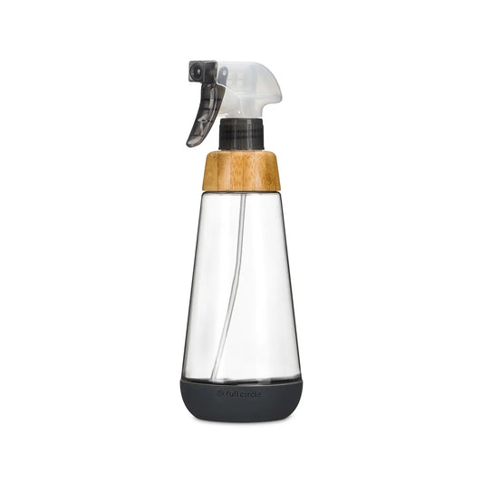 spray bottle - silicone + glass - gray by full circle home