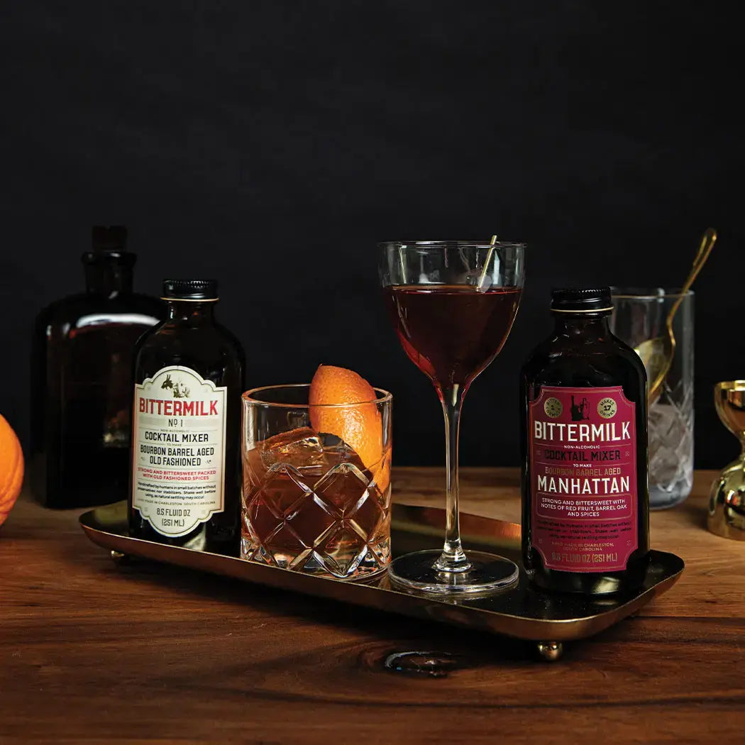 cocktail mixer - bourbon barrel aged manhattan - 8.5oz by bittermilk