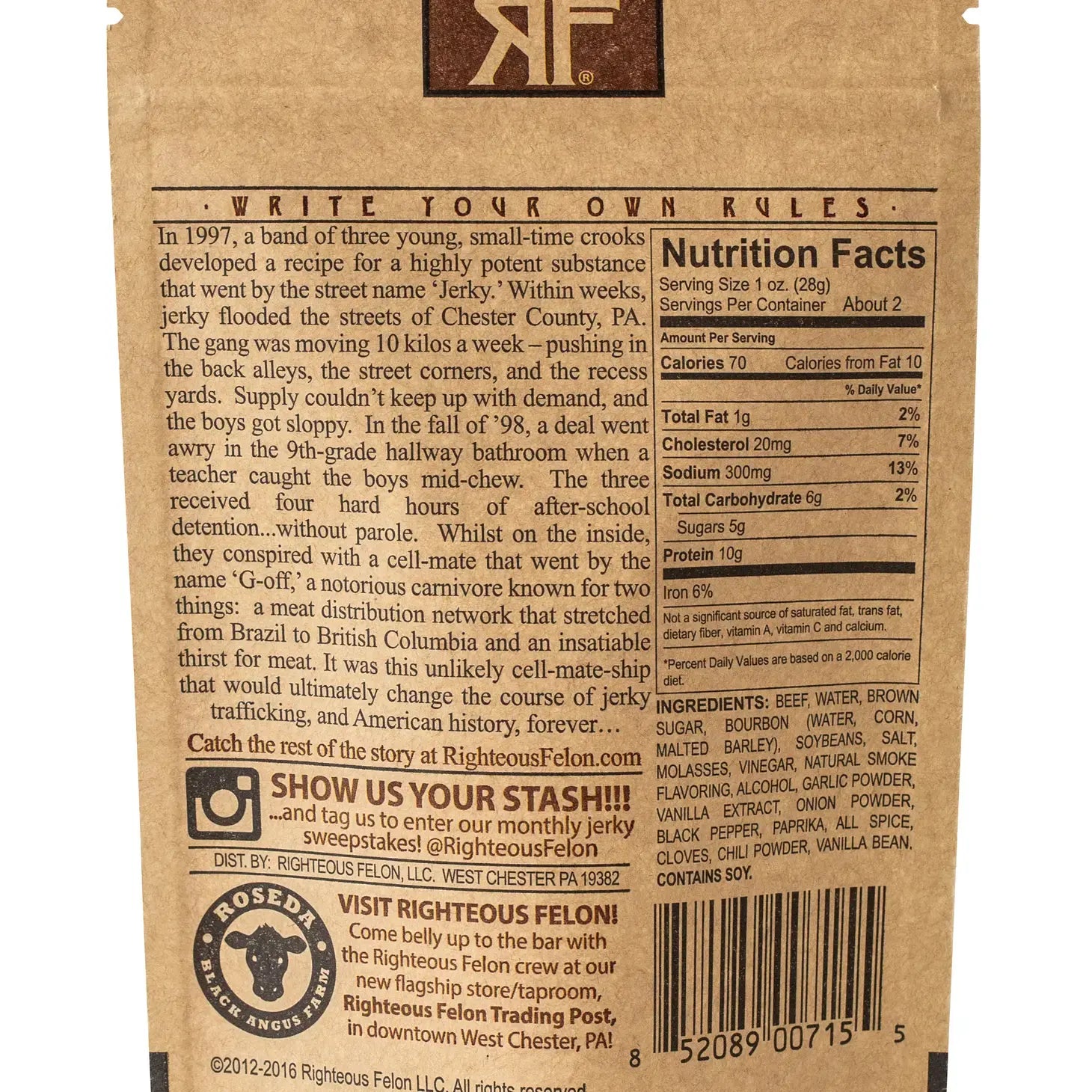 snack - beef jerky by righteous felon