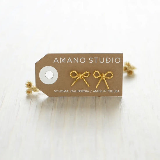 earrings - bow stud - 14kgp by amano studio