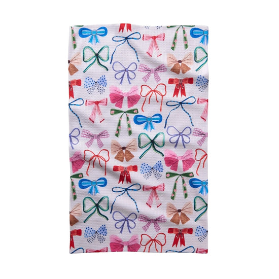 tea towel - microfiber - bows by geometry house