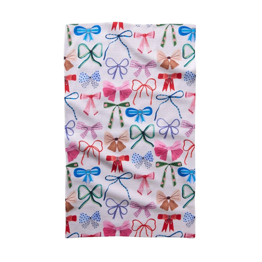 tea towel - microfiber - bows by geometry house