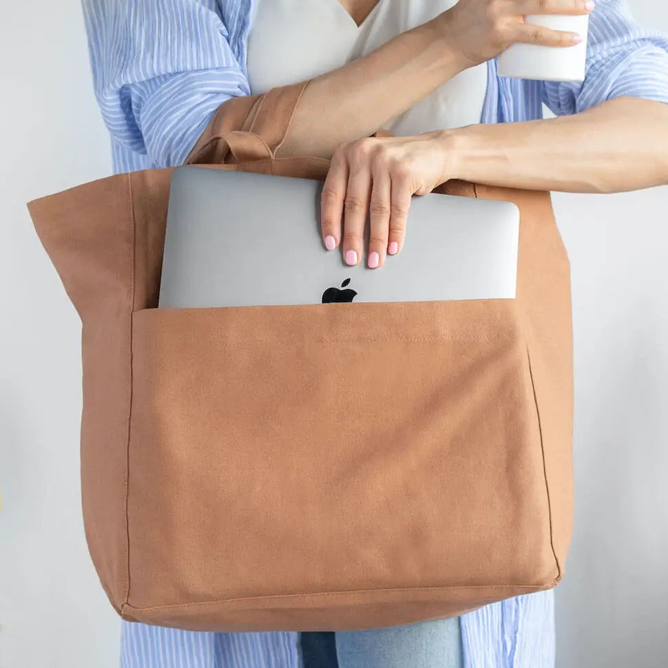 bag - box tote - nutmeg by fluf