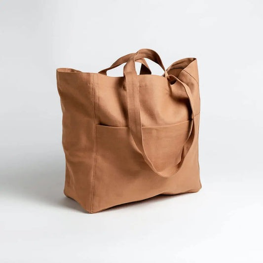 bag - box tote - nutmeg by fluf