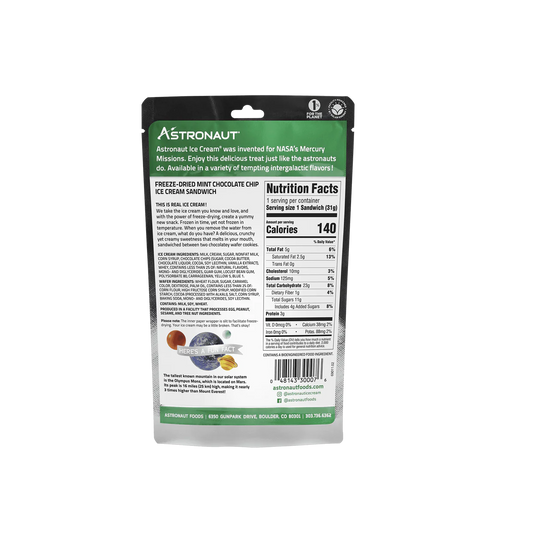 candy - astronaut ice cream - mint chocolate chip by redstone foods inc