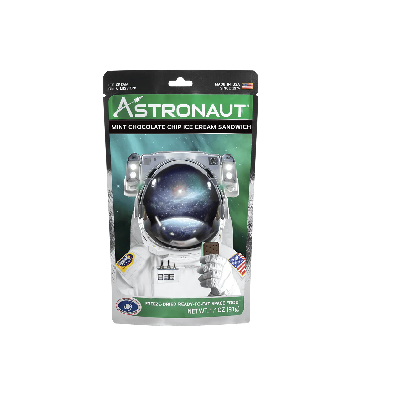 candy - astronaut ice cream - mint chocolate chip by redstone foods inc