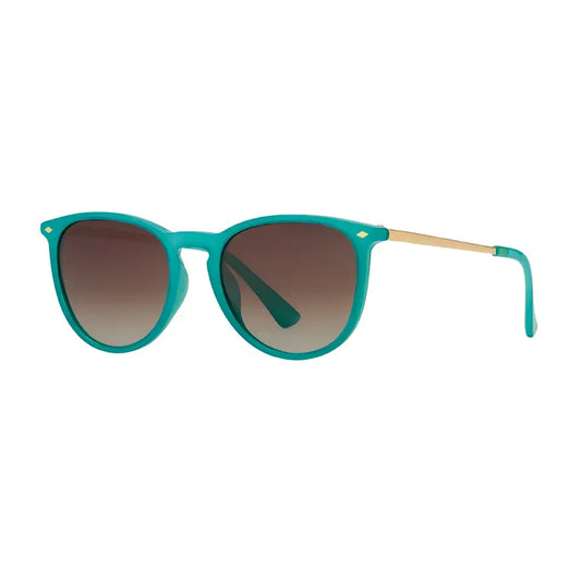 sunglasses - aire - milky teal/gold/gradient brown polarized by blue planet eyewear