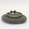 bracelet - brass + stone split by baizaar